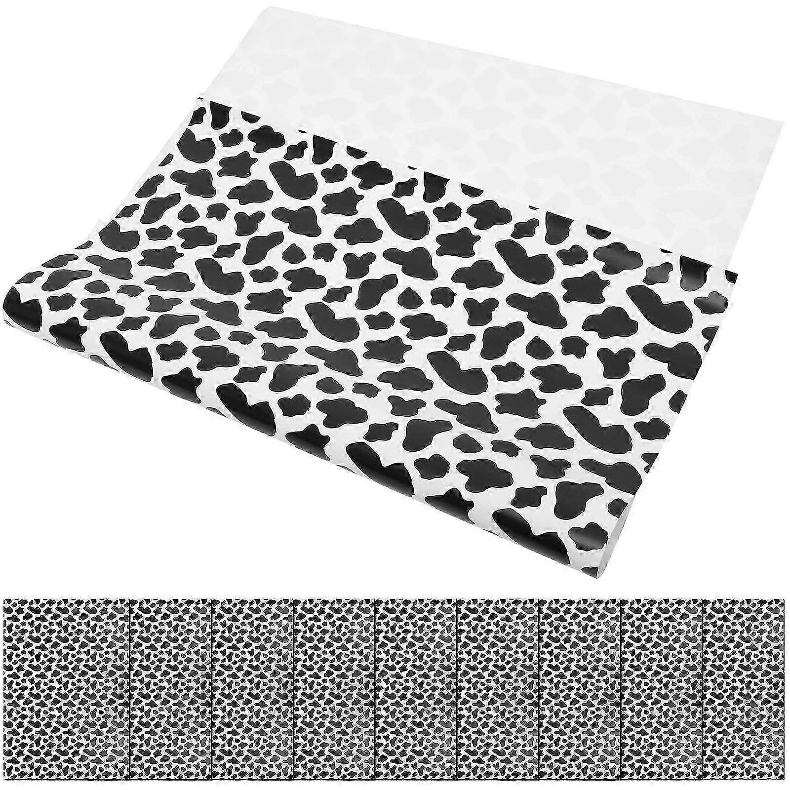 10-Sheet Cow Print Decor Paper