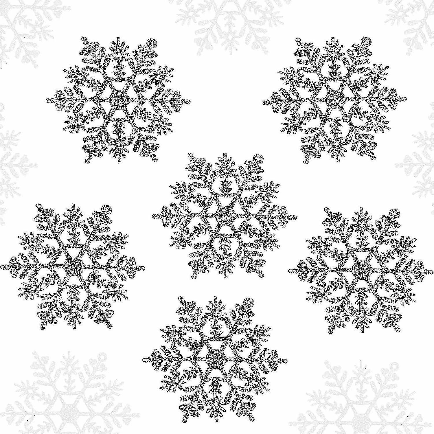 (silver)glitter Snowflake Winter Snowflake Christmas Decorations, Gold