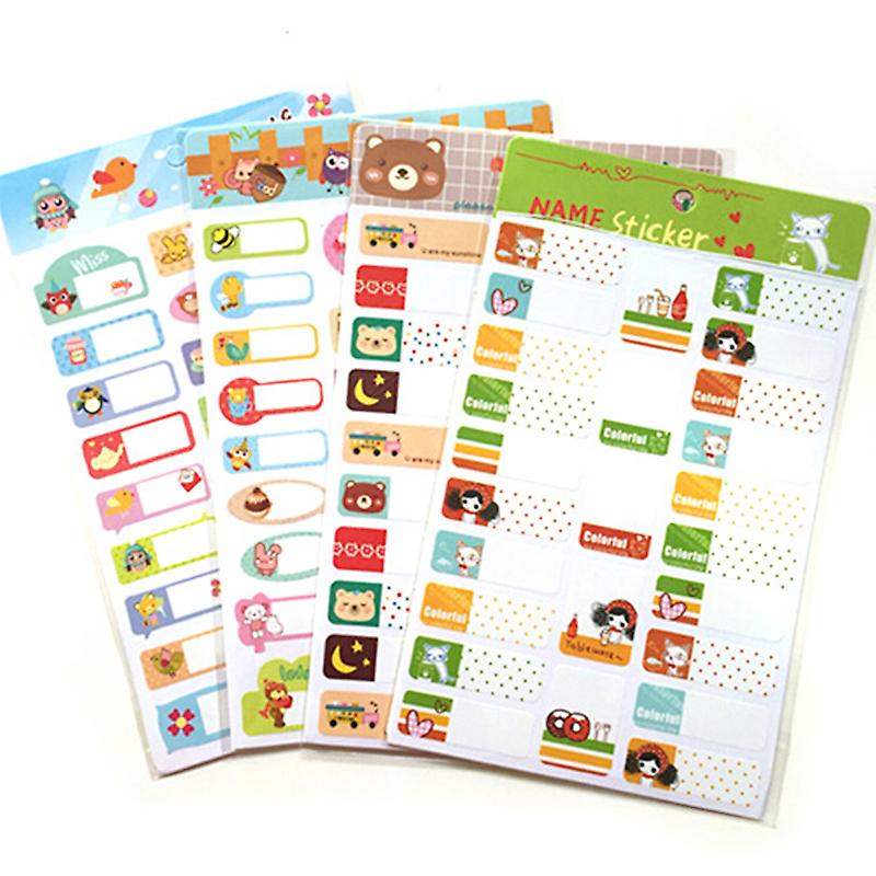 2 Sheets Waterproof Name Sticker For Notebook Kids Diary Mark Scrapbook Lables