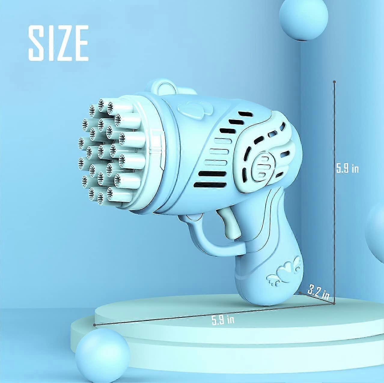 23 Hole Bubble Gun 23 Hole Bubble Machine Bubble Gun Bubble Machine 2022 Upgrade Bubble Maker Bubble Gun Automatic Bubble Maker Bubble Solution (blue)
