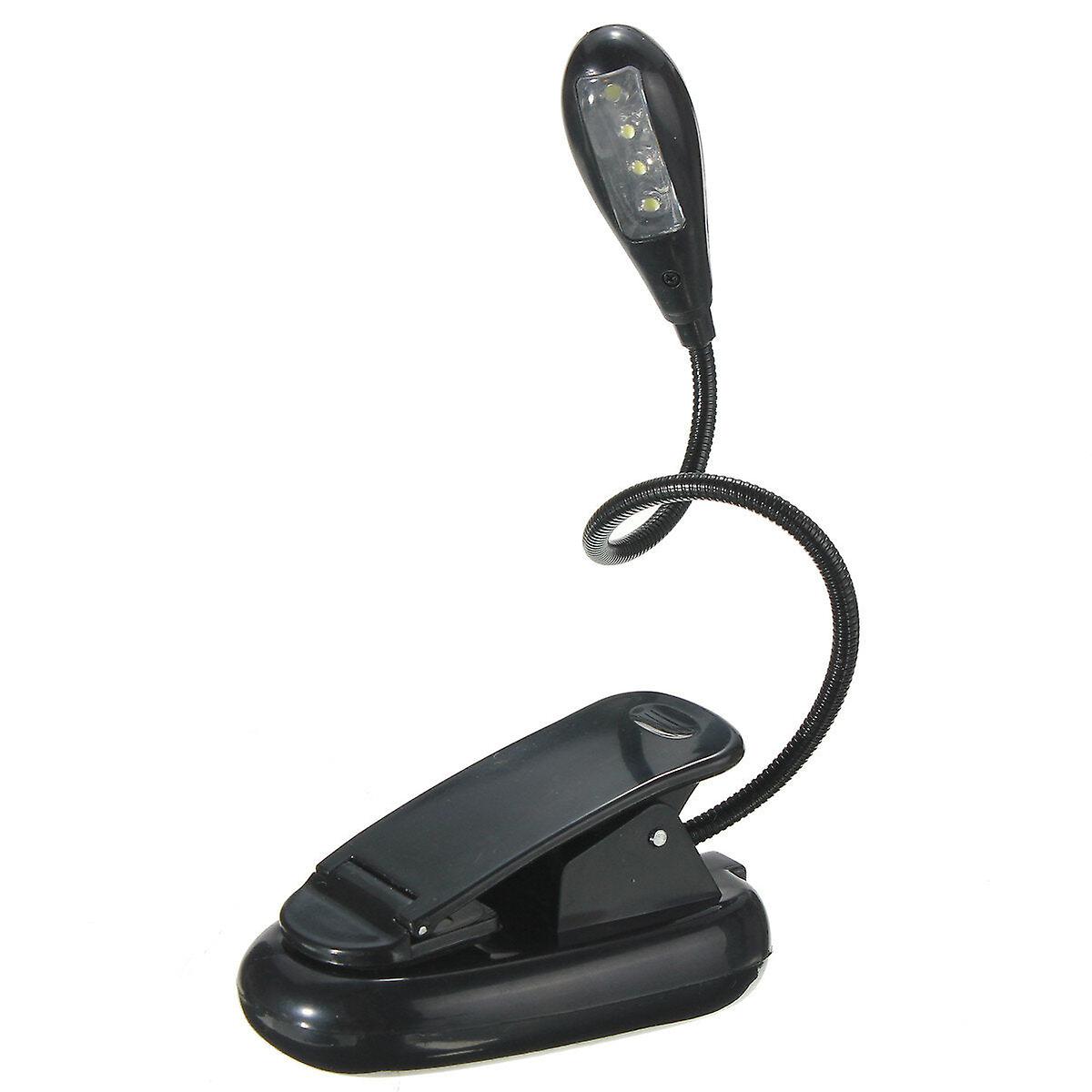 Portable Led Bed Lamp - Rechargeable Black Clip-on Reading & Work Light