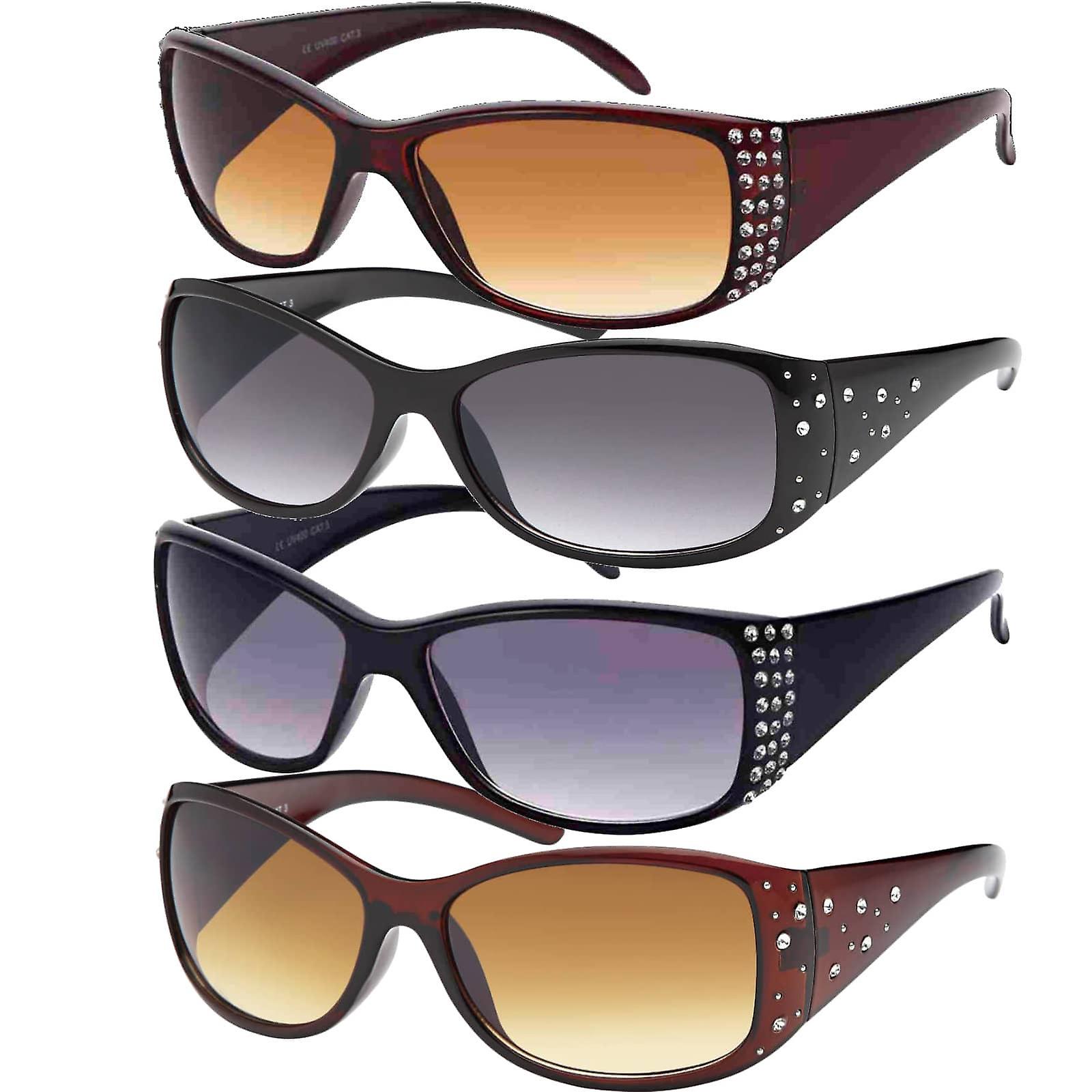 Stylish women's sunglasses with rhinestones