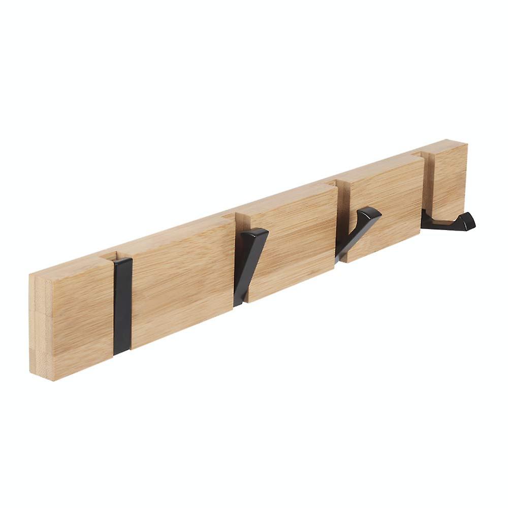 Wooden Coat Hooks Coat Rack Wall Mounted, Coat Modern Rack, Space-Saving with 4 Hooks