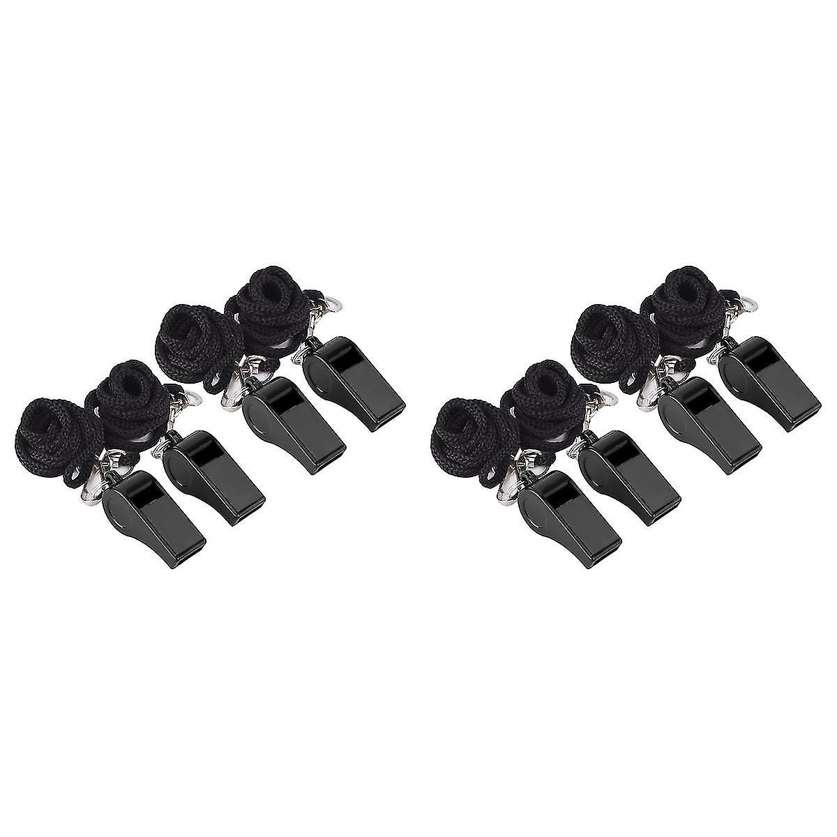 8 Pcs Portable Whistles Emergency Survival Whistles First Aid Whistles With Lanyard For Football Off