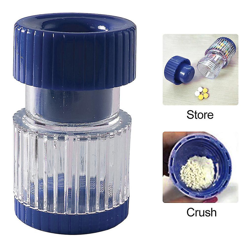 2 in 1 Portable Pill Crusher, Pill Container, Pulverizer, Storage for Medical Tablets, Pill Cases, Splitters