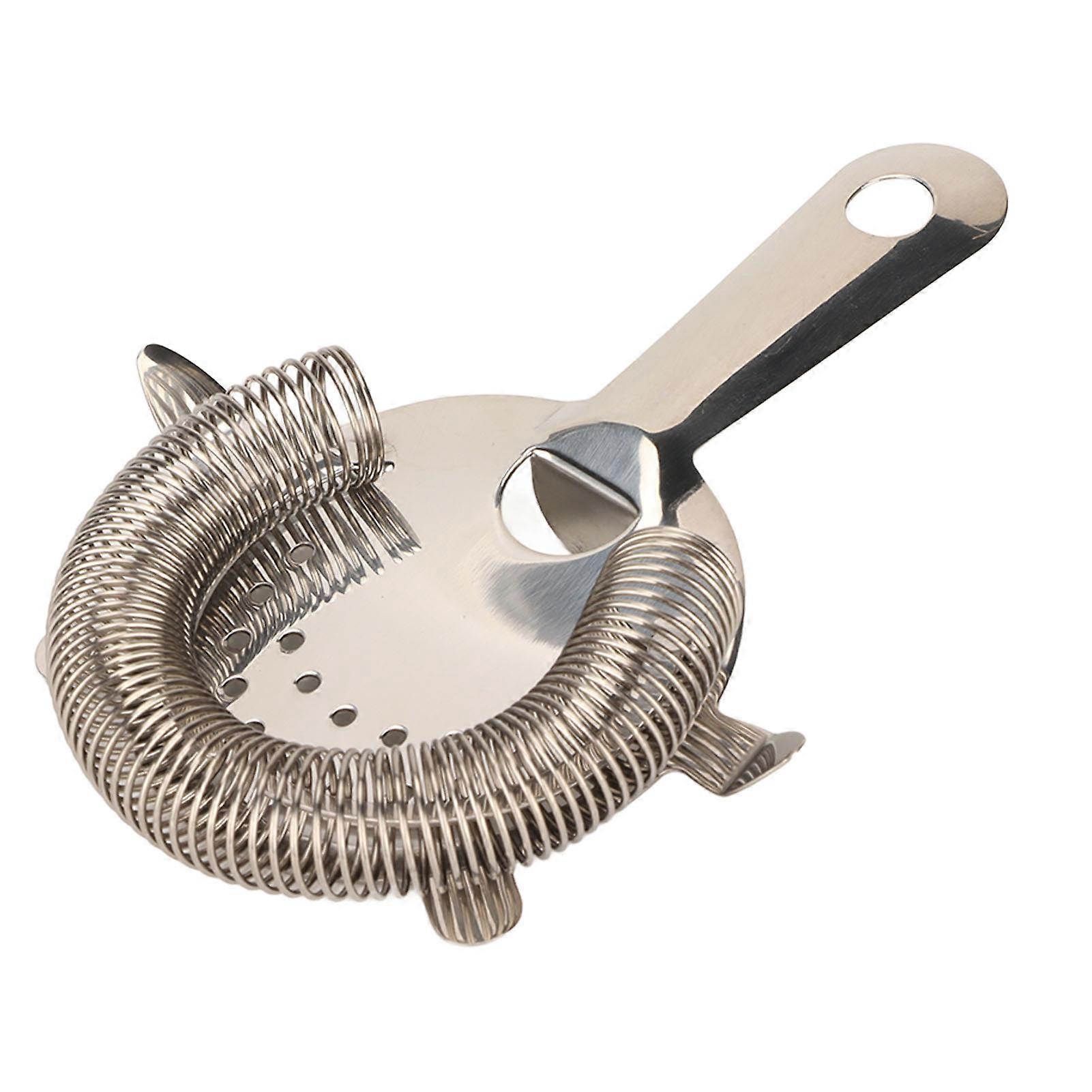 Stainless Steel Bar Strainer - A Multifunctional Cocktail Strainer and Kitchen Household Wine Filter Colander