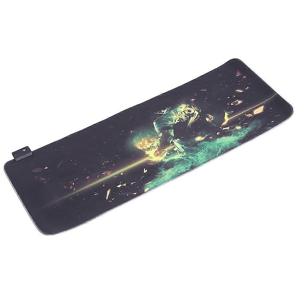 RGB Colorful LED Mousepad Lighting USB Wired Keyboard Mat for PC Laptop Gaming Mouse