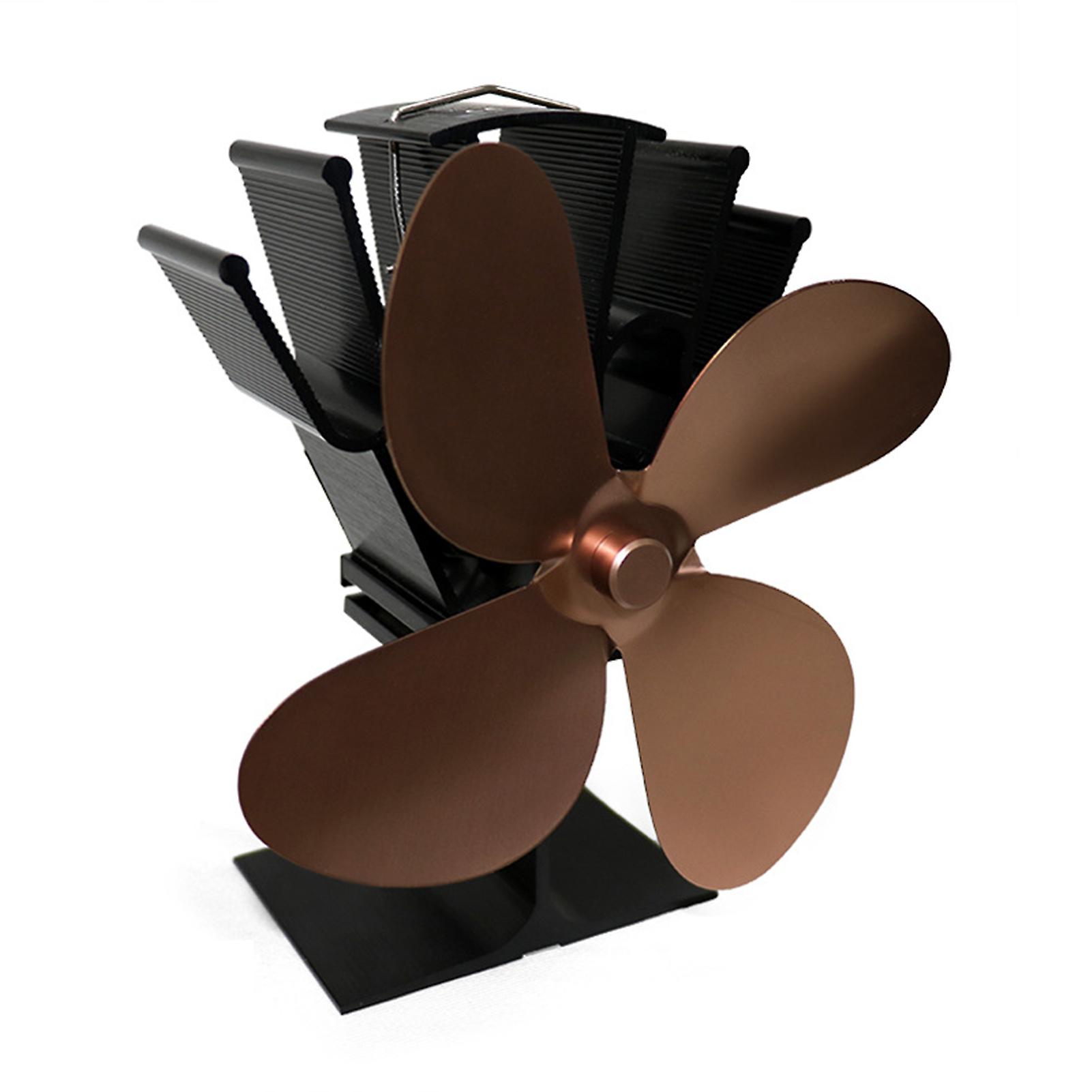 Four-Blade Self-Starting Fireplaces Fan Low Noise Efficient Fire Places Fan for Wood Stove Use