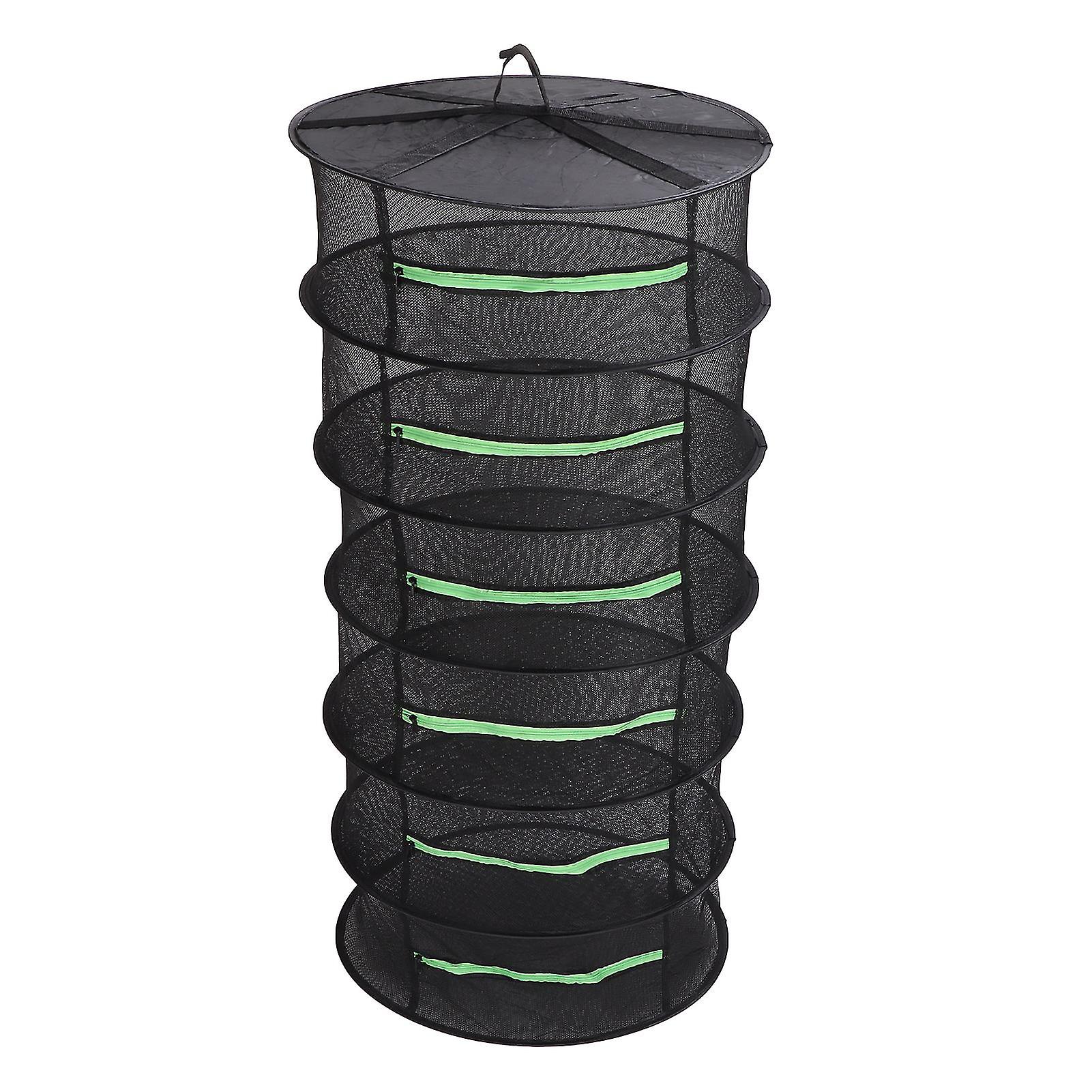 Foldable Herb Drying Rack Mesh Net 120x60cm with Zippers Ring