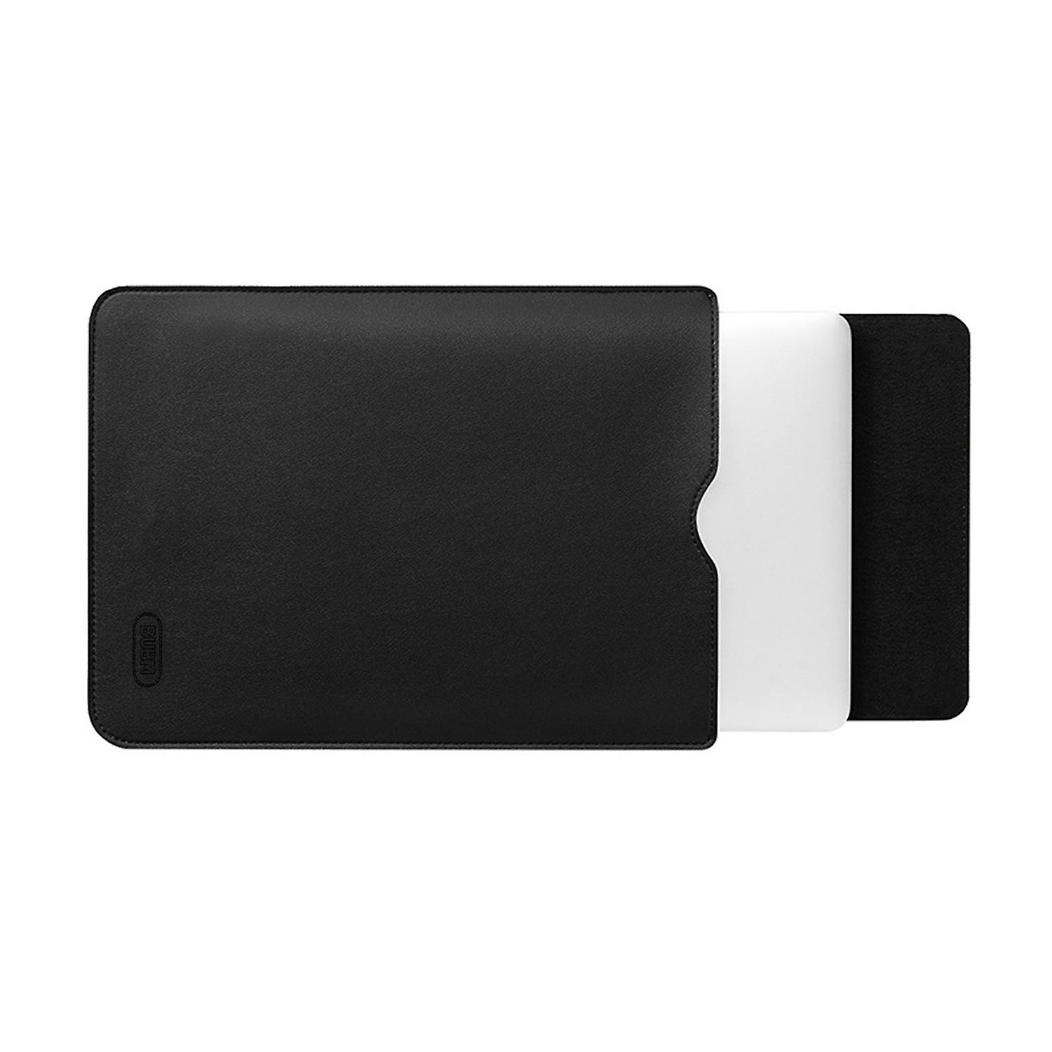 12/13/14 Inch Laptop Sleeve Shock Absorption Protect Computer Thin Faux Leather Notebook Computer Ta