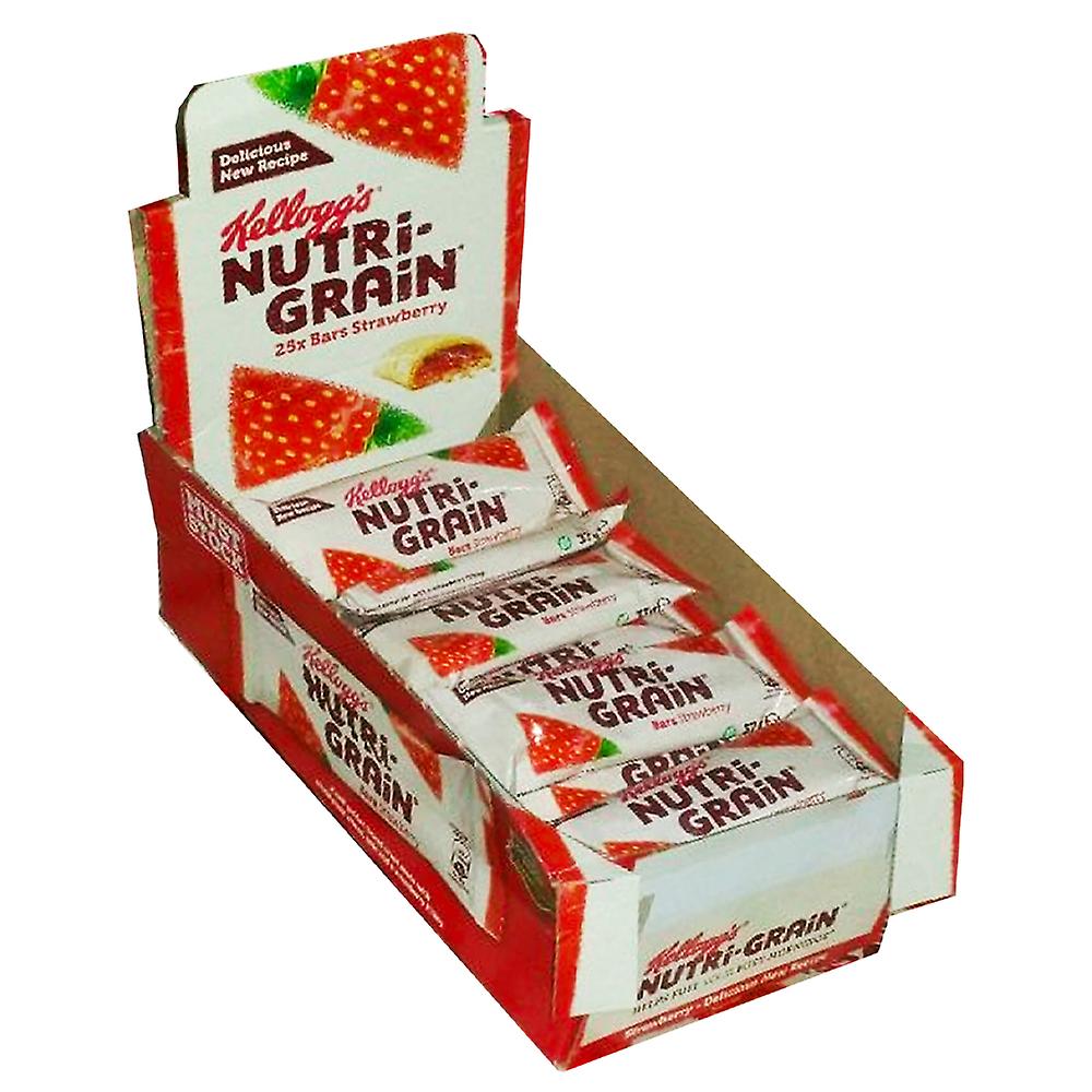 Kellogg's Strawberry Nutrigrain Snack Breakfast Cereal Bars (25 Pack)