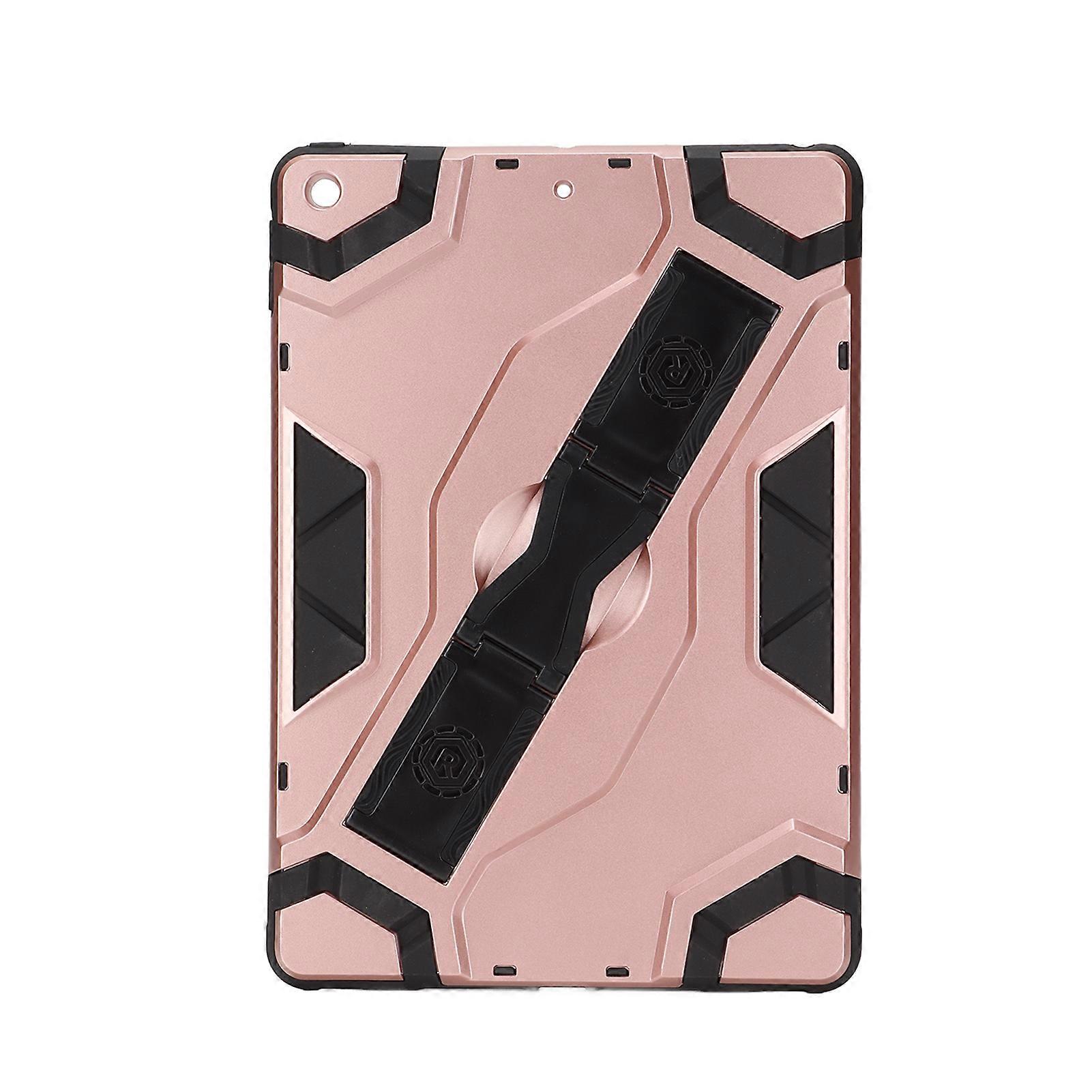 Durable Rose Gold Tablet Protective Cover for iOS 9 8 7 with Multifunctional Bracket