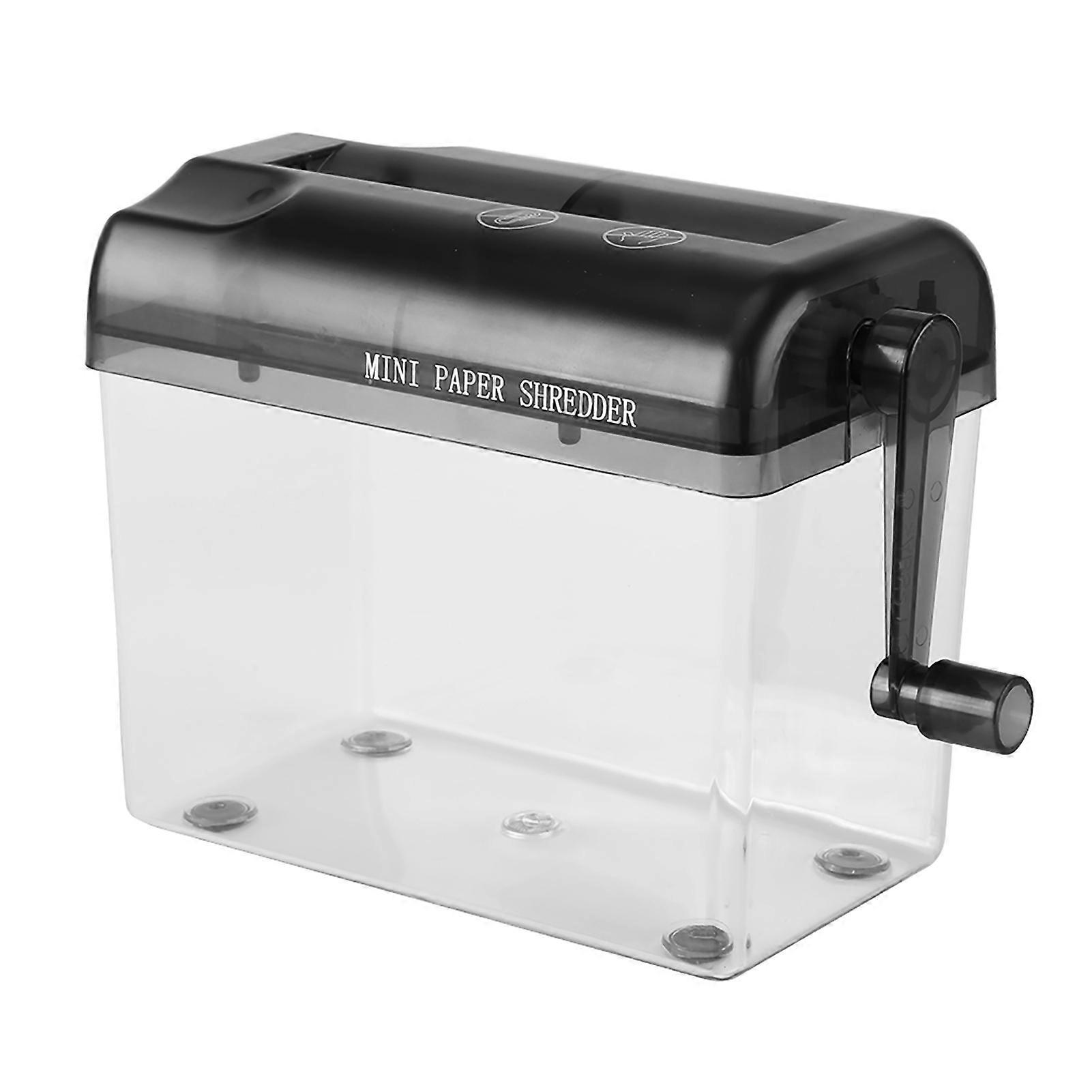 Grey A6 Mini Manual Paper Shredder: Portable Office and Home Use