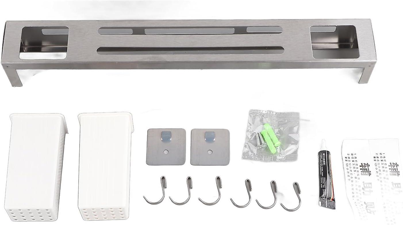 Knife Rack With Hooks, 40cm Wall Kitchen Knife Rack Wall Mounted Kitchen Knife Storage Rack Kitchen 