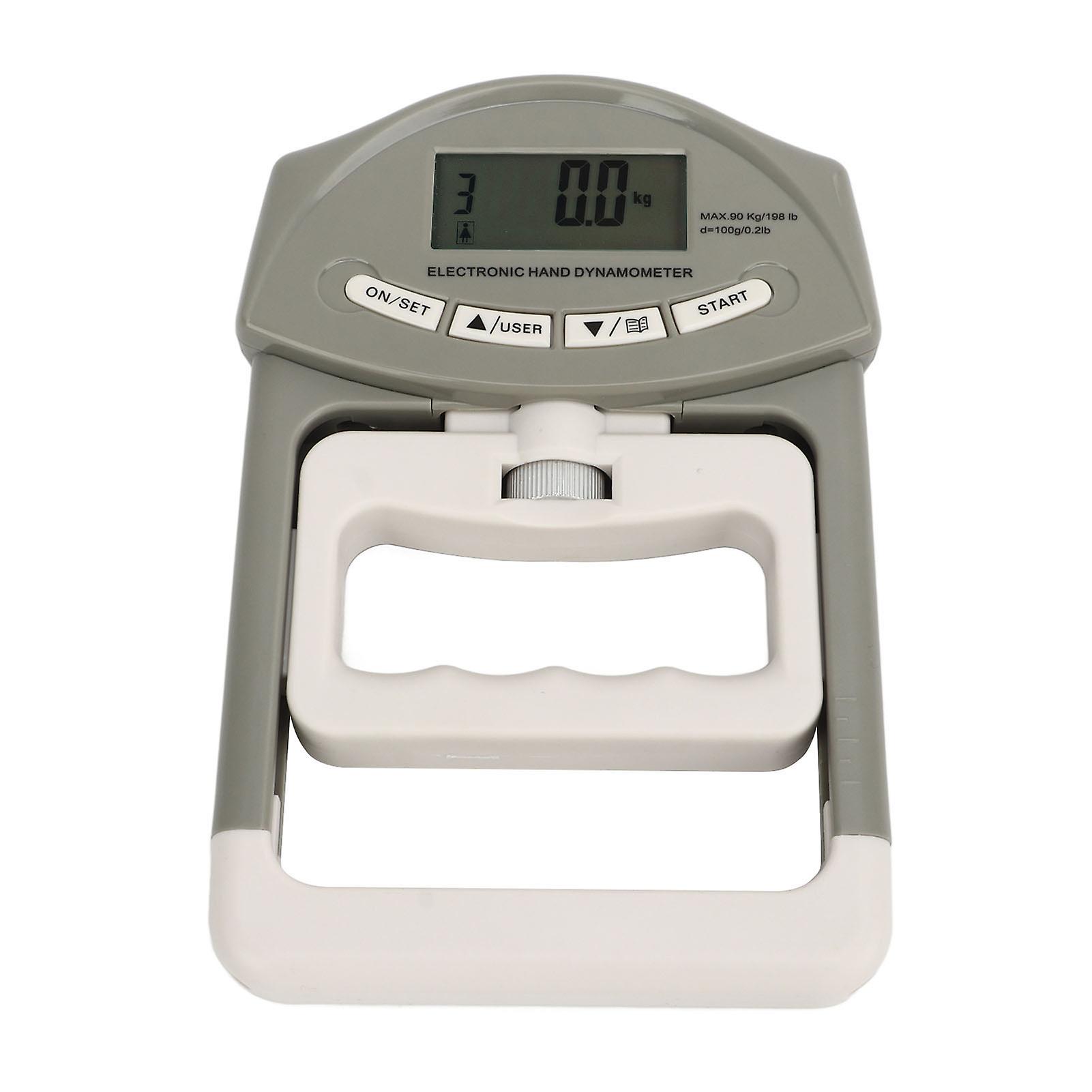 Digital Hand Dynamometer Grip Strength Measurement Meter Hand Grip Strength Tester Gray 