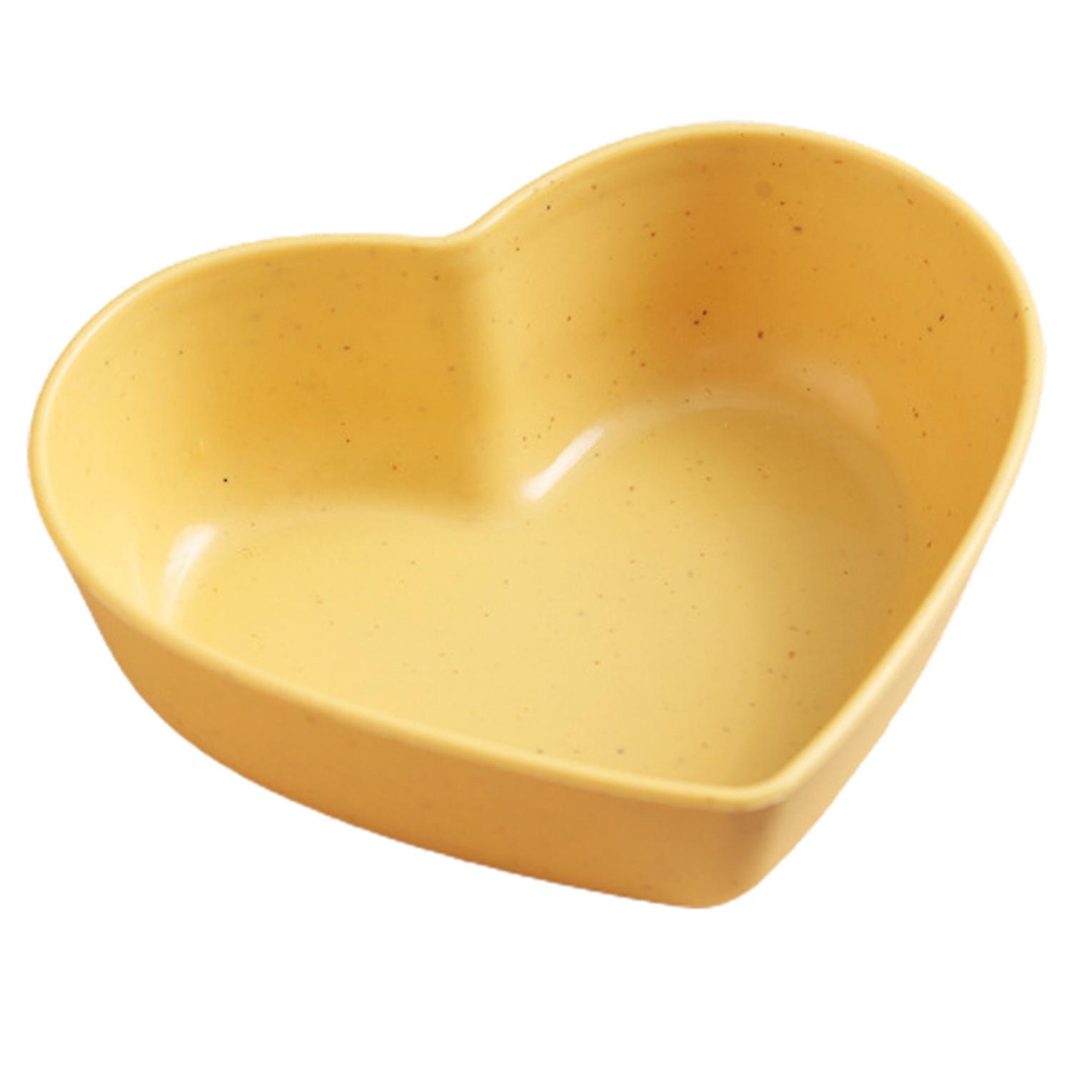 Plat à dessert en forme de cœur Empilable Résistant aux chutes Lavable Sound Construction Pack Alimentaire Anti-déformation