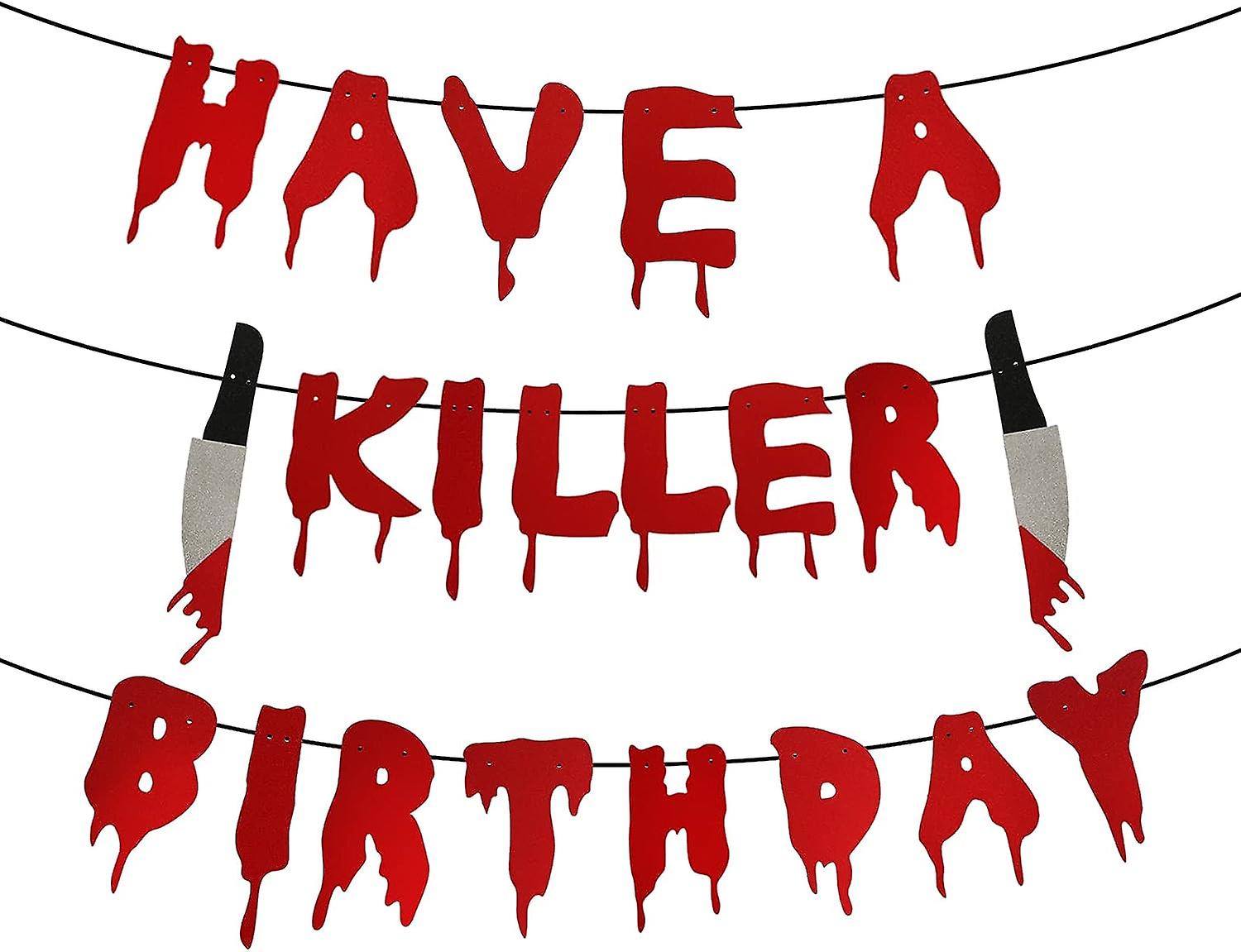 Glitter 'Have A Killer Birthday' Banner - Halloween Horror Party Decor, 9.8ft Long, Assemble Yourself - View #10