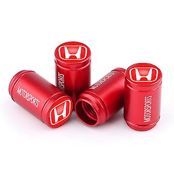SUJI Passend für Honda Accord Crown Road Lingpai Binzhi Civic Autoreifenventildeckel Ventilkernschutzabdeckung (Honda rotes Etikett [rot] 8 Stück)