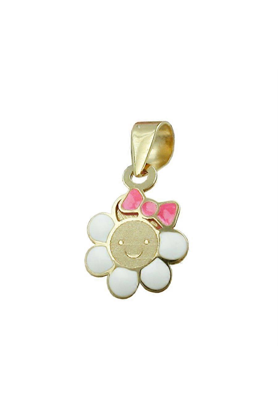 Pendant Flower Multi-coloured 9k Gold - Gl431045