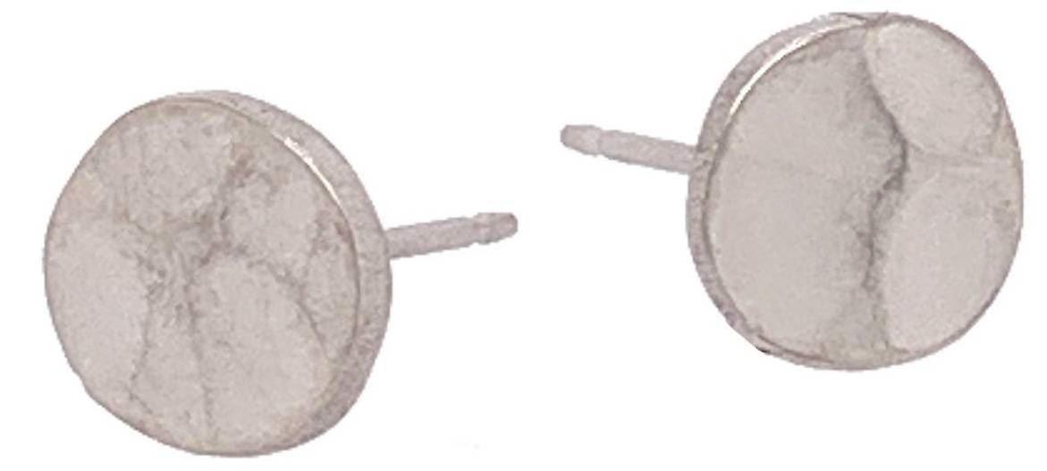 Ti2 チタンプラニッシュ 7mm スタッド イヤリング - ナチュラルブラッシュ