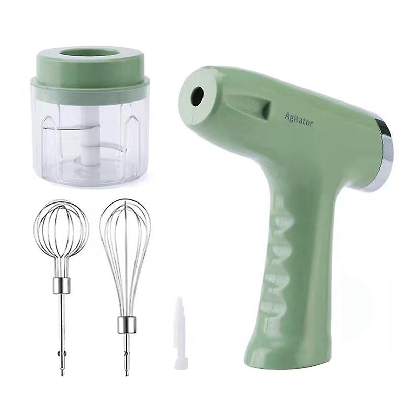 Electric Milk Garlic Chopper Masher Whisk Egg Beater Mixer Kitchen Handheld Automatic Frother Foamer