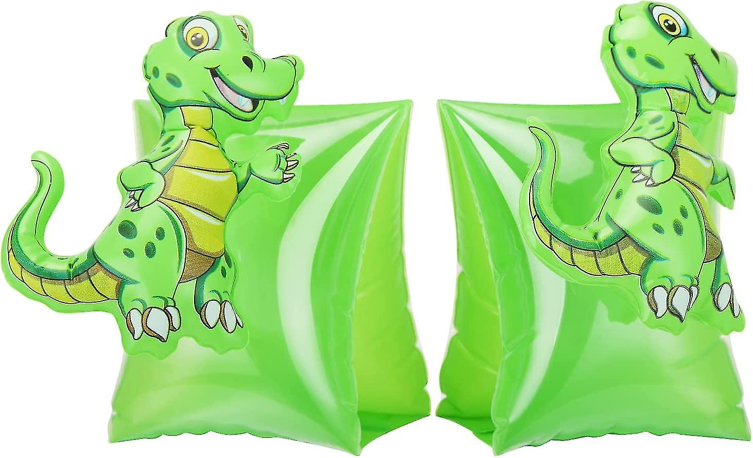 Children's Inflatable Swimming Float Sleeves Swimming Training Aids (Dinosaur, 1 Pair)