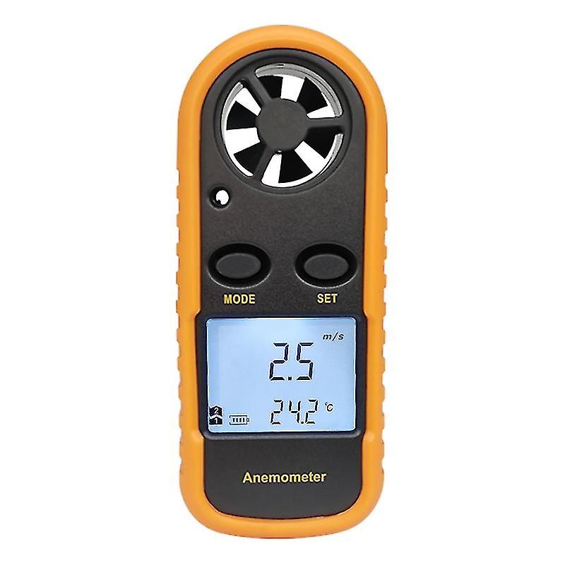 Digital Anemometer Handheld Lcd Wind Speed Gauge And Temperature With Backlight For Sailing Surfing Gliding Fan Manufacturing(1pc, Orange)