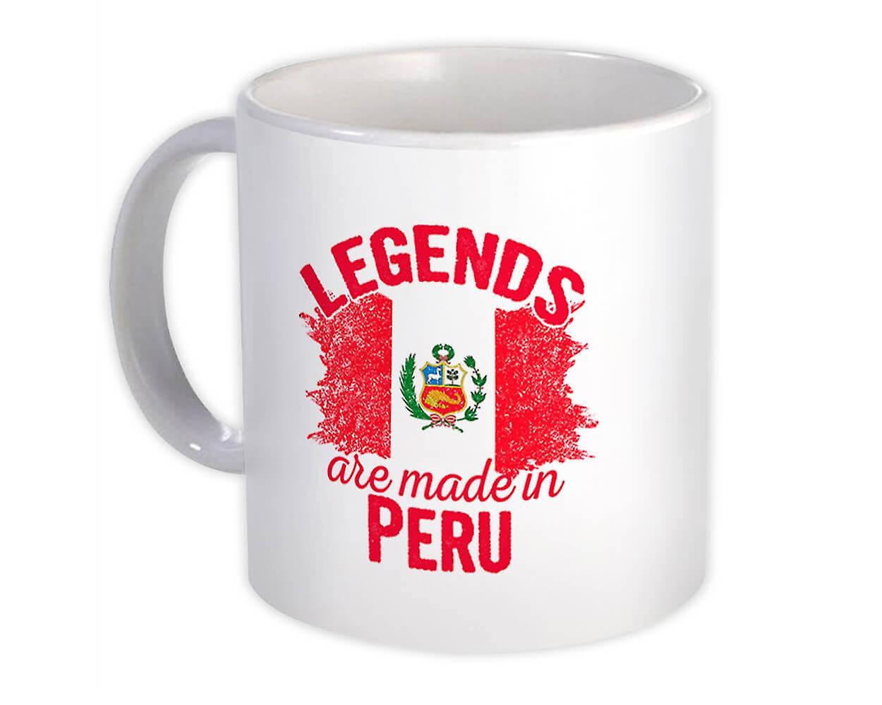 Gift Mug: Legends are Made in Peru Flag