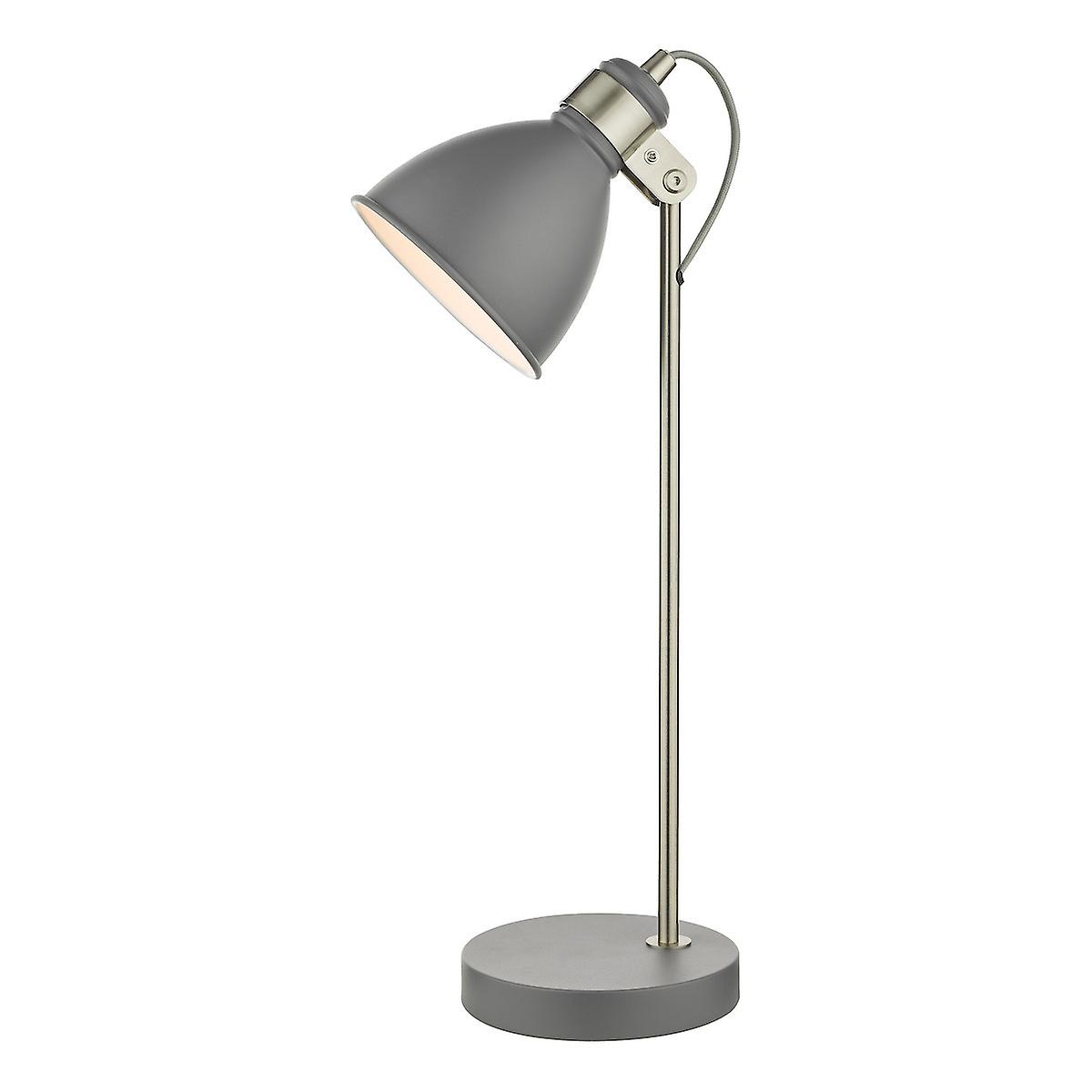 Frederick Task Task Table Lamp Dark Grey Satin Chrome