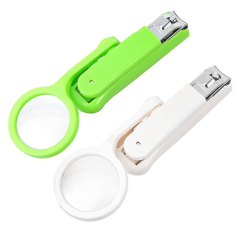 2pcs Nail Clipper With Magnifier
