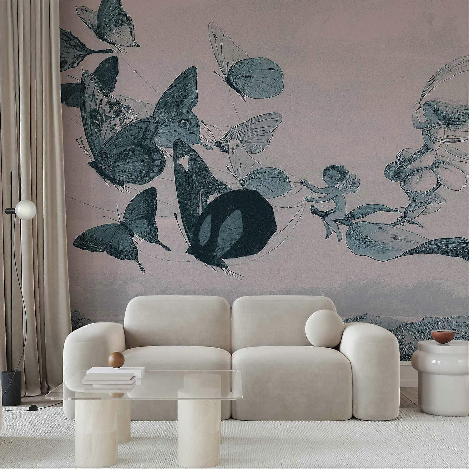 Mural de Parede - Borboletas e Fadas