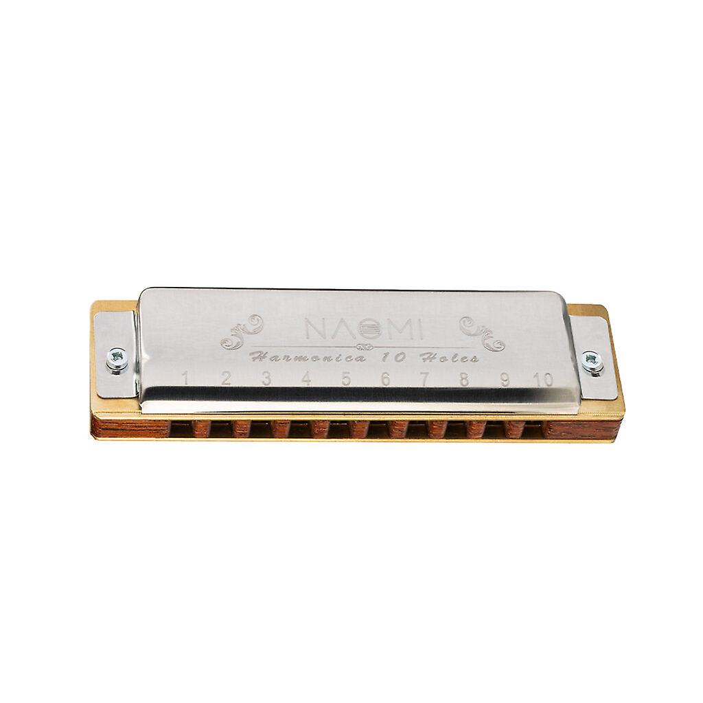 10 Holes Blues Harmonica Rosewood Comb Brass Reed Diatonic Harmonica In Key Of C For Professional Player