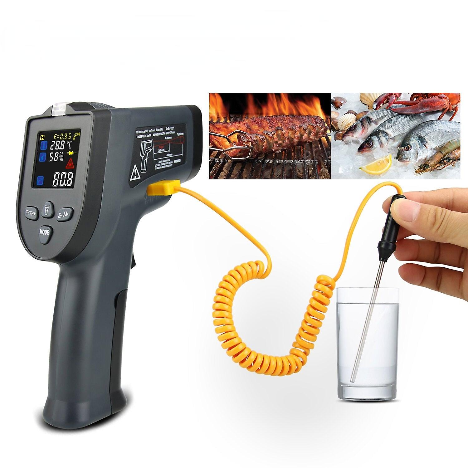 Upgraded -50~550 Non-contact Dual Laser Infrared Thermometer With K-type Thermocouple