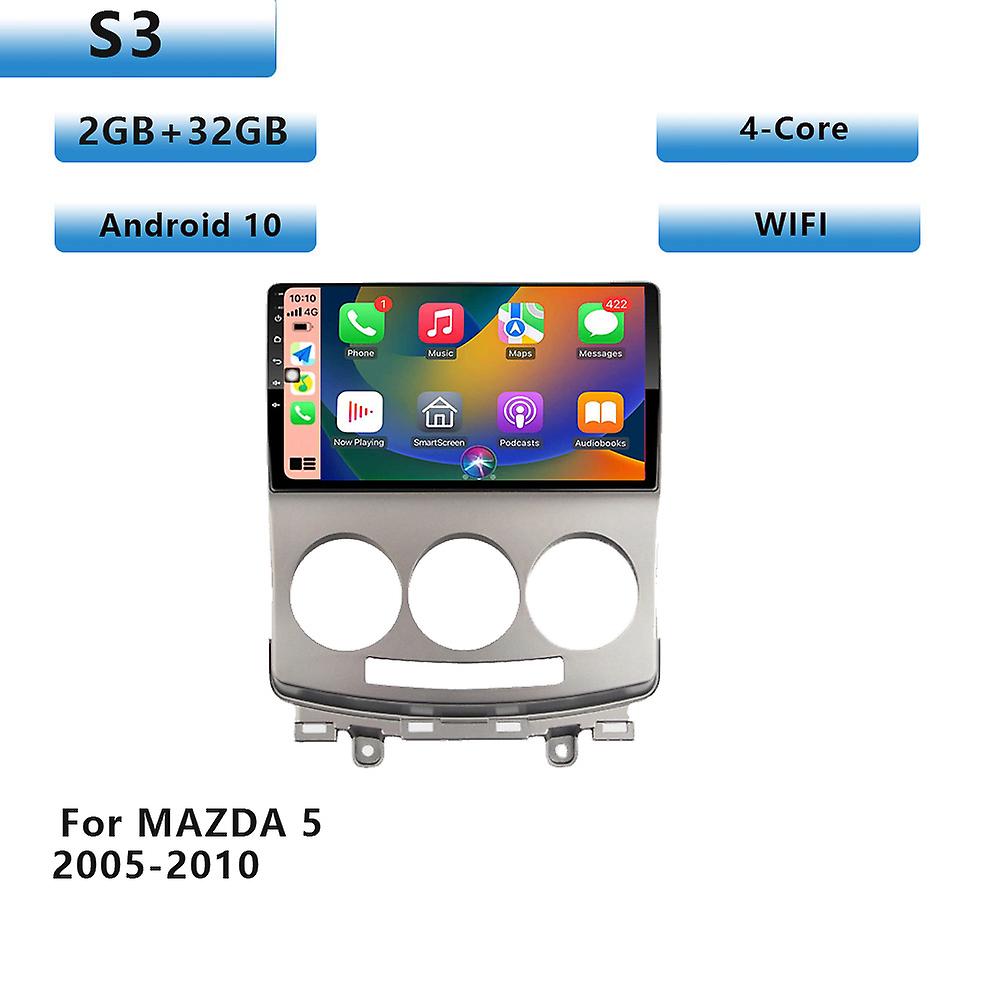 2 Din Android 10 Car Radio Multimedia Player Stereo Player Gps Navigation Wifi Carplay Auto For Old Mazda-mazda 5 2005 2006-2010