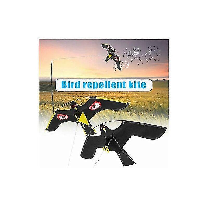 2 قطعة طارد الطيور كيت - فزاعة - الصقر الطائر التنين - للطيور للحديقة والمزرعة (بدون عمود)