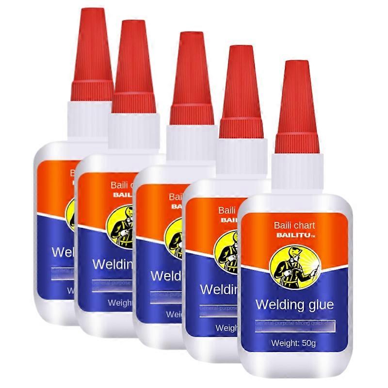 5x Instant Fast Adhesive 50ML Bottle Stronger Super Glue Multi-Purpose Fix HOT Super Strong Liquid Colorless Adhesive Glue