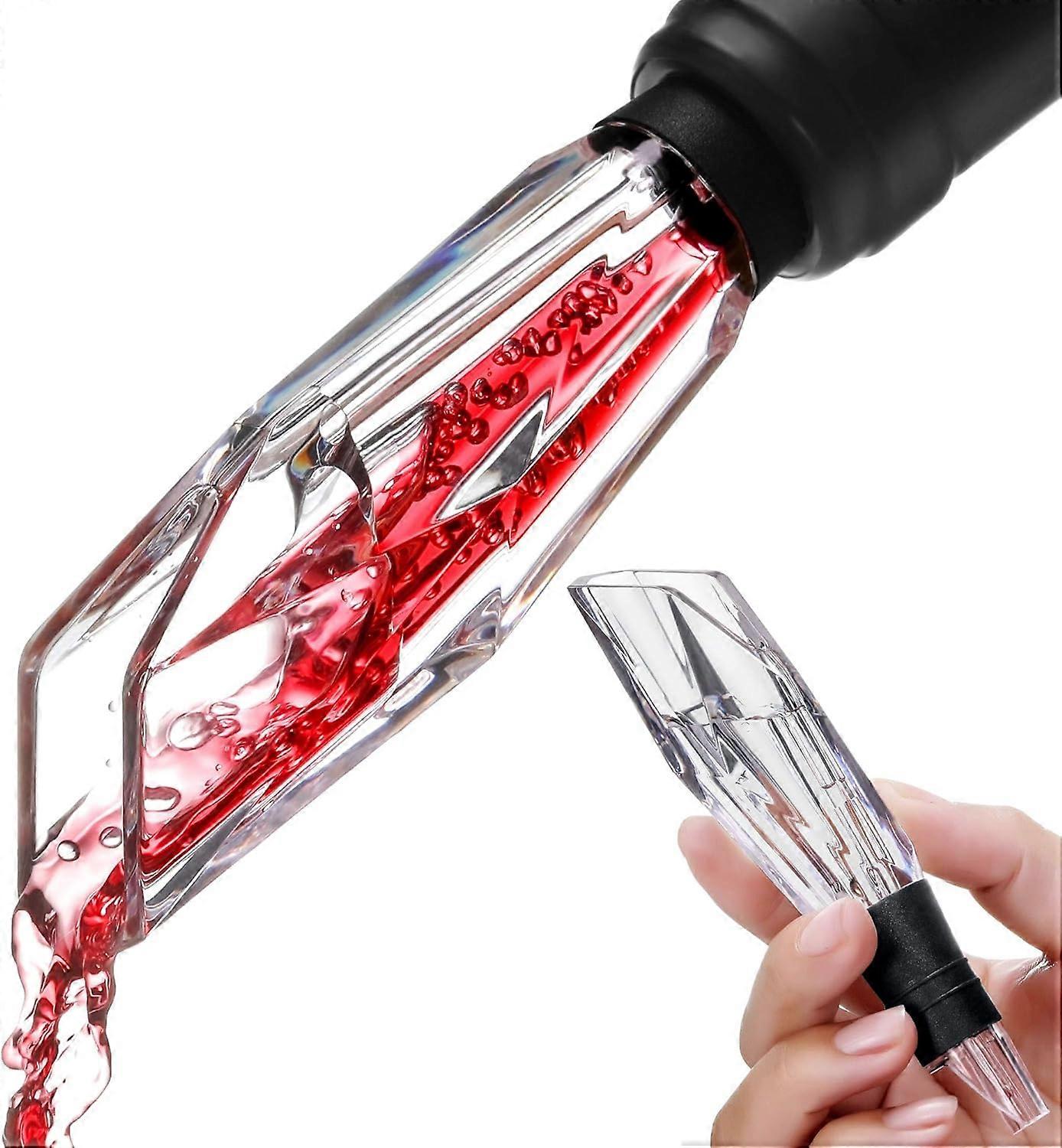 Wine Aerator Pourer in Bottle Pouring Spout Diffuser Dispenser Aireators Single Decanter No Drip Pour Set
