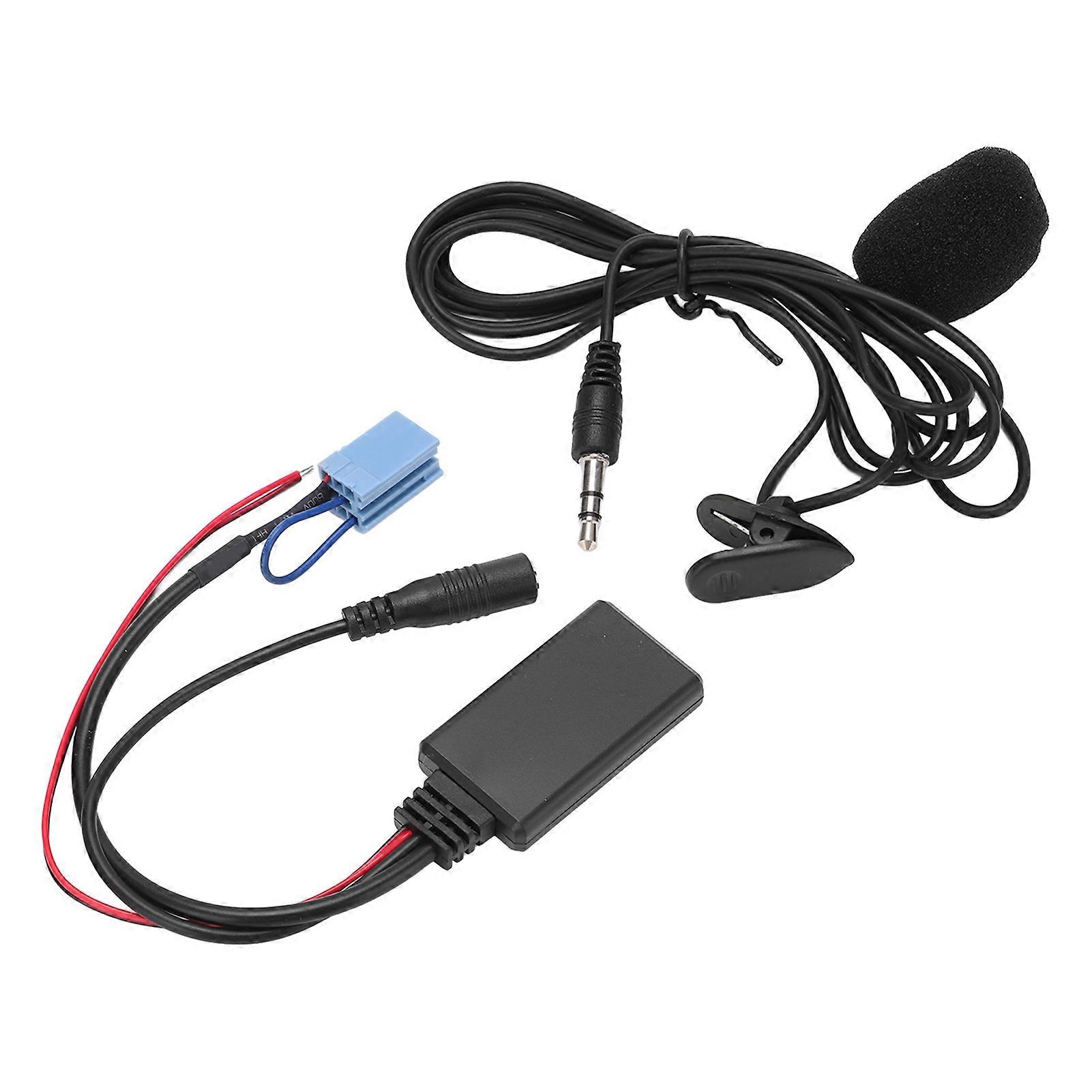 Bluetooth Wireless AUX Input Cable Handsfree Microphone Adapter ISO 8Pin Replacement for Smart Fortwo 450 E2U311