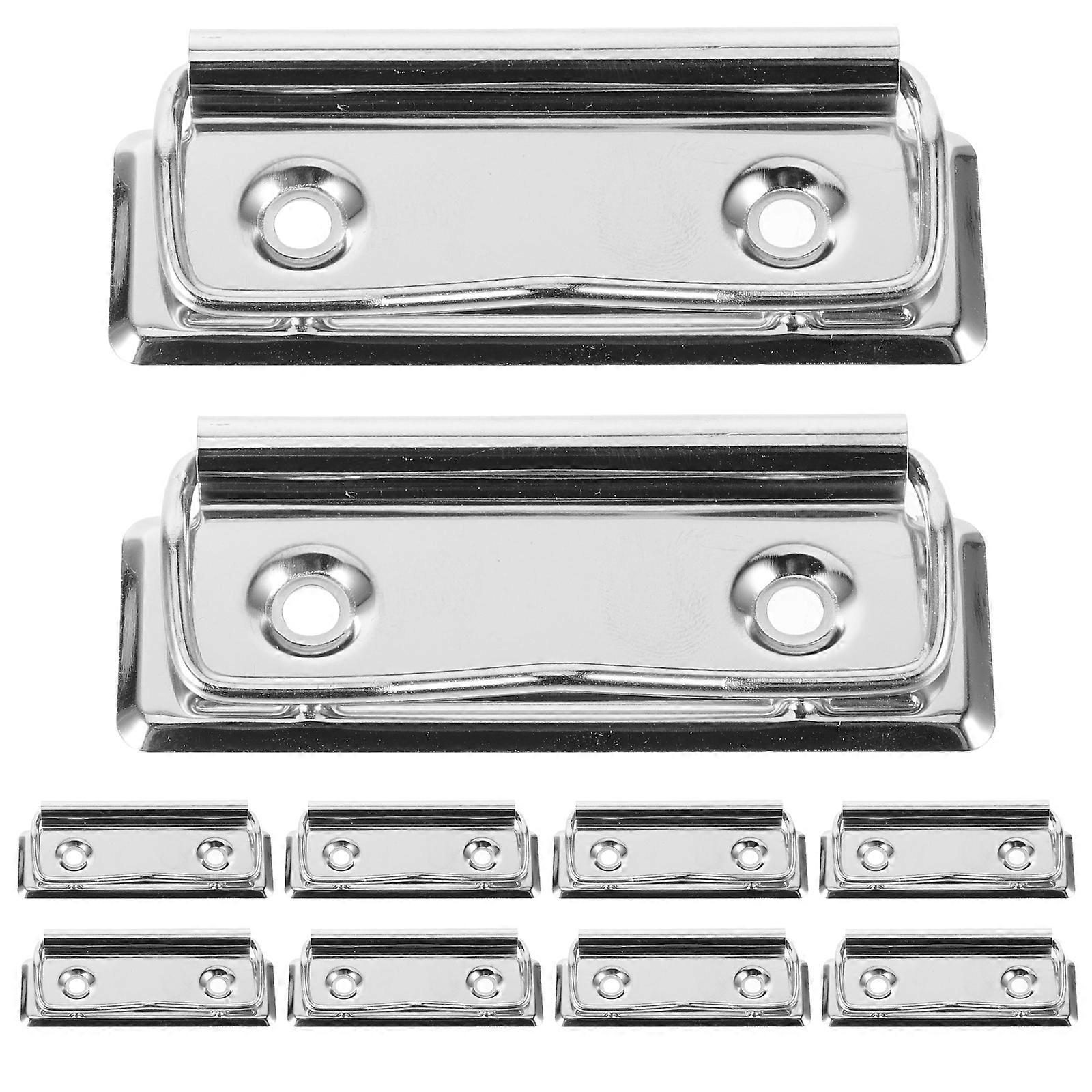 10Pcs μεταλλικοί σφιγκτήρες πινάκων γραφής Πρόχειρα γραφείου Κλιπ μενού Καθορισμός κλιπ Πρόχειρο προμήθεια