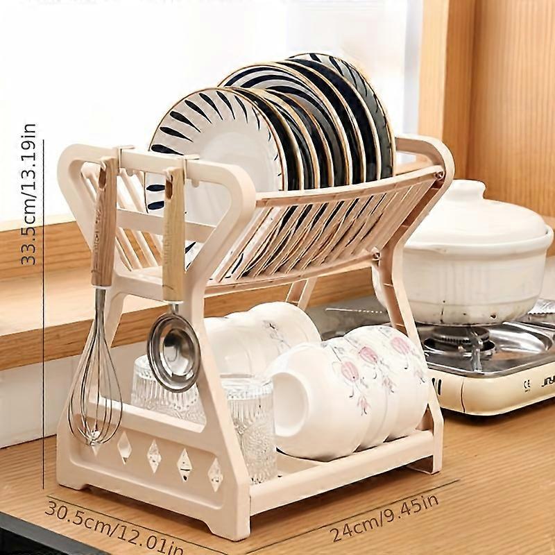 "Versatile Storage" All-In-One Kitchen Organizer: Dish Rack, Utensil Holder & Cutting Board Storage - Space Saver