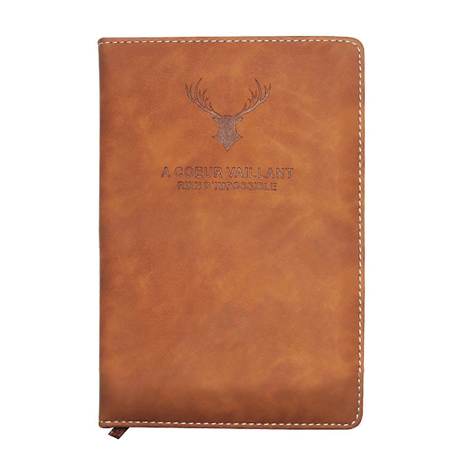 Elegant Notebook with 280 Pages Thickened Faux Leather Cover Elegant Writing Experience Office Workplace Notebook