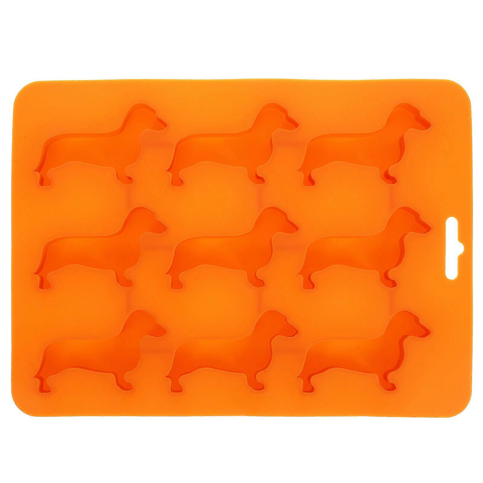 Dachshund Dog Shaped Silicone Ice Cube Molds and Tray