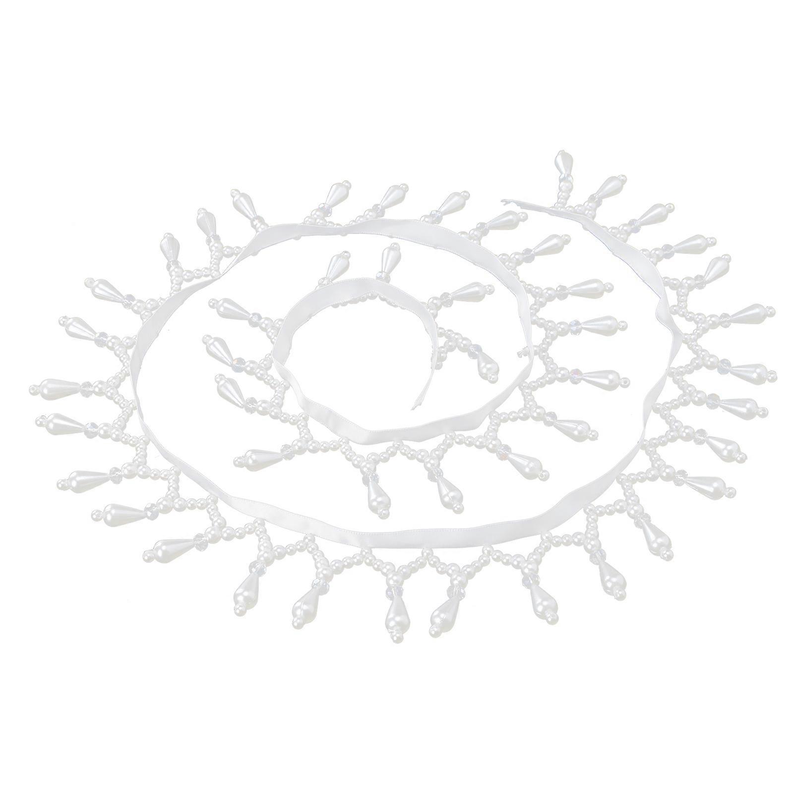 Perlenperlen Quaste Band Rand Rand Rand Anhänger Handgemachtes Handwerk DIY Kleidung Vorhang Zubehör (4,5 cm Breite)
