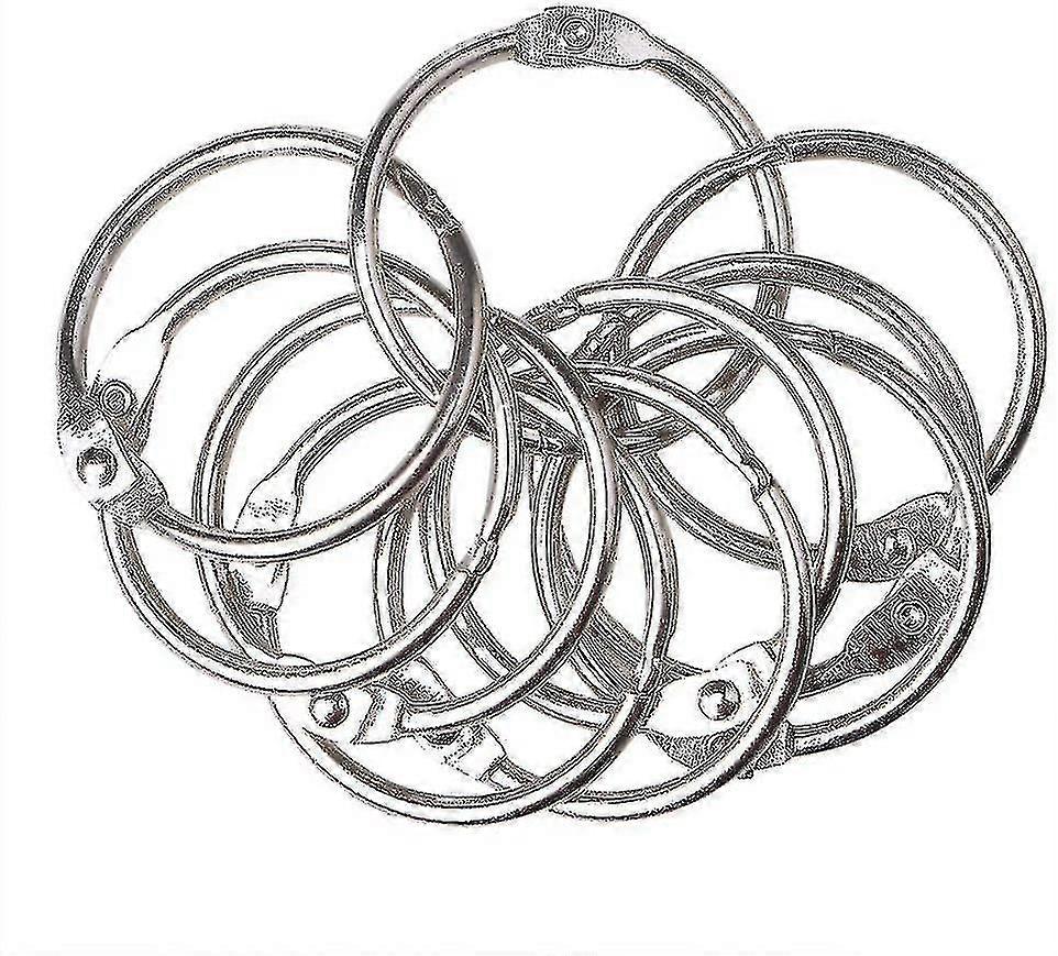 30pcs Metal Book Rings, Loose Leaf Binders Book Rings 25mm