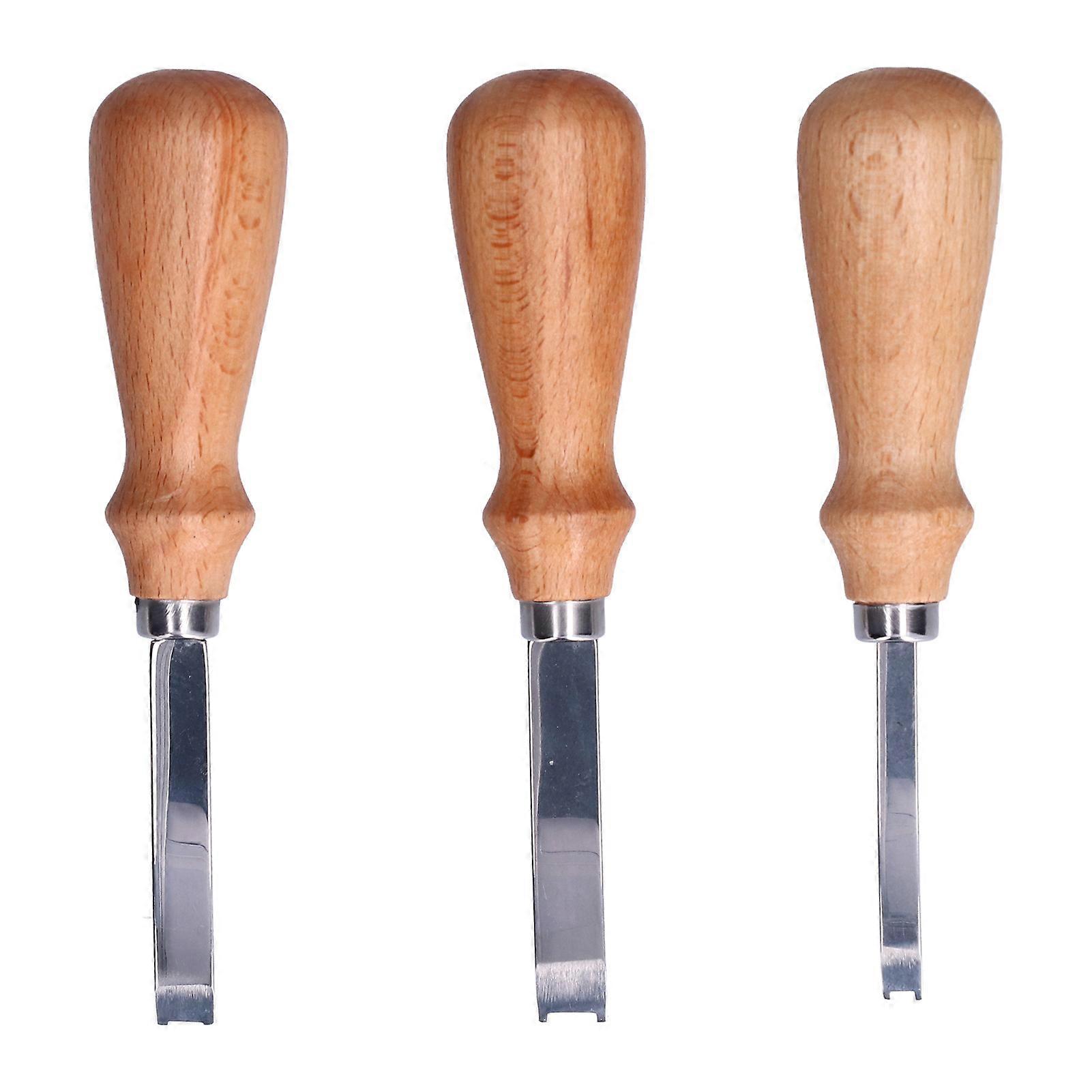 3stk læderkant facetter 4 6 8mm rustfrit stål holdbart buet design behageligt greb kant skråning