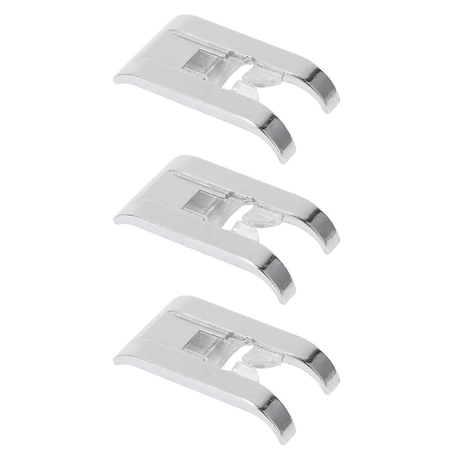 3 Pcs Zigzag Pied En Acier Inoxydable Multifonctionnel Universel Léger Durable Machine À Coudre Pied-de-biche pour la maison