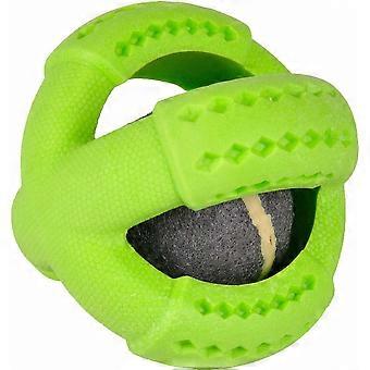 Foam tennis ball with mint dog chew toy