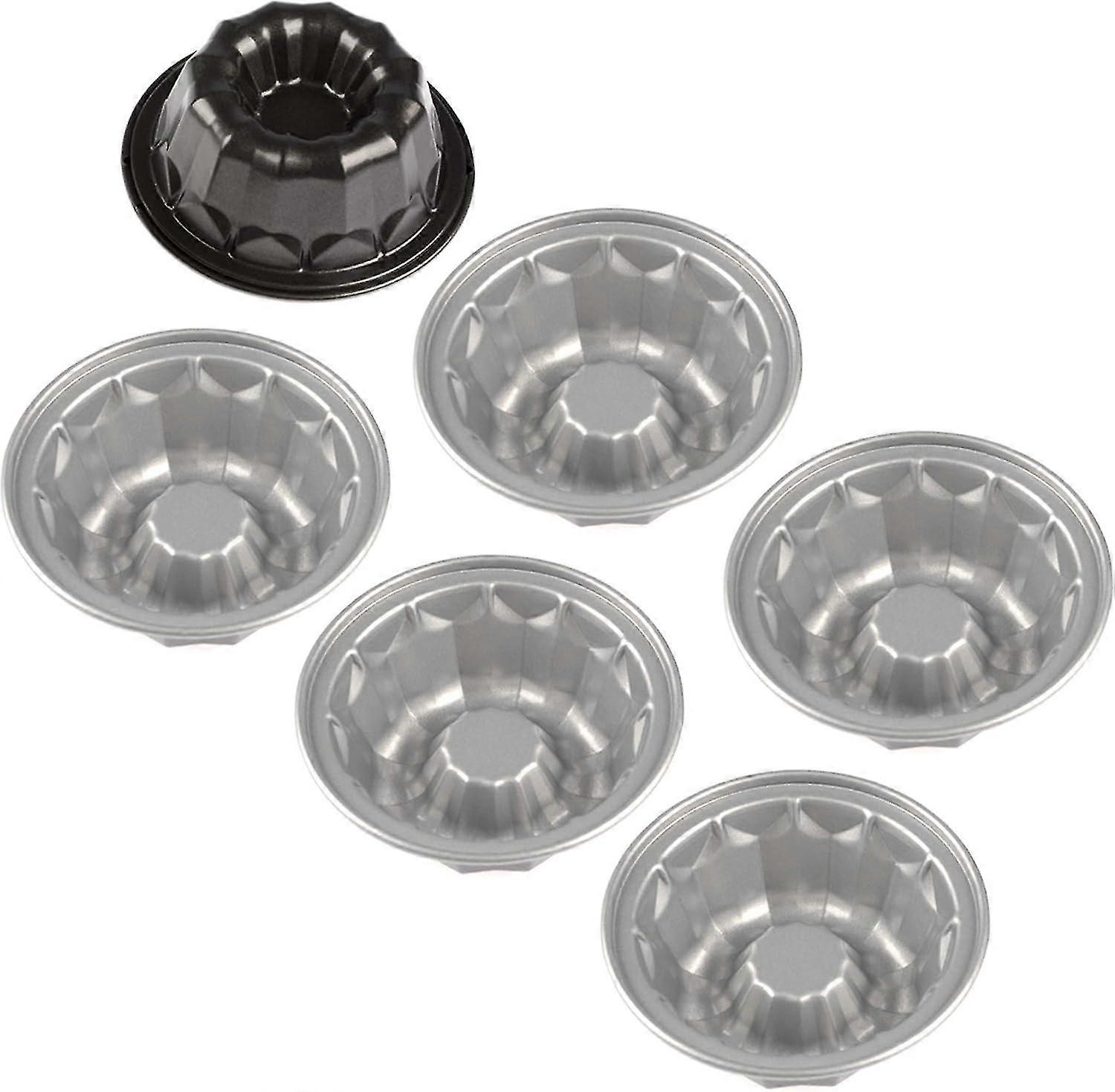 Mini Fluted Cake Tin,6-Piece 4.7-Inch