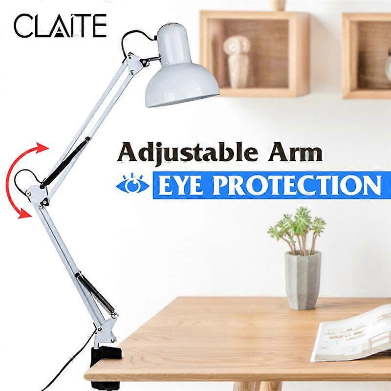 Lampe Bras Pivotant Flexible E27/E26, Lumire Blanche Pour Le Bureau Ou Le Studio, Ac85-265V--Eu Plug