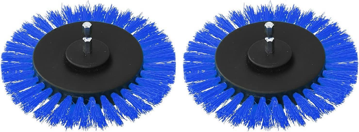 3.5 Inch Electric Drill Brush Head, Time-Saving Drill Brush Attachment Polypropylene Material for Carpet Decorating(Blue)